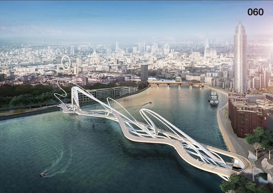 En images à Londres, le prochain pont de la Tamise vient du futur